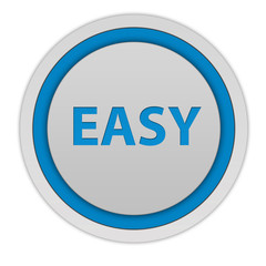 easy circular icon on white background