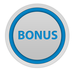 bonus circular icon on white background