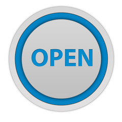 open circular icon on white background