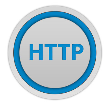 http circular icon on white background