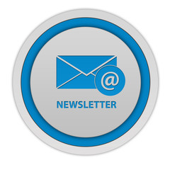 Newsletter circular icon on white background