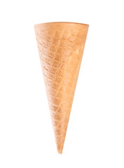 ice cream cornet on a background. Empty ice cream cornet on a ba