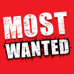 Rubber stamp of Most wanted concept vector