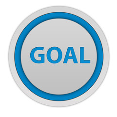 Goal circular icon on white background
