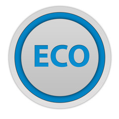 eco circular icon on white background