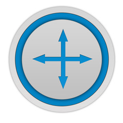 Arrow  circular icon on white background