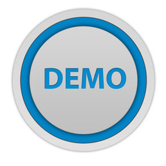 Demo circular icon on white background