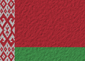Belarus flag stone