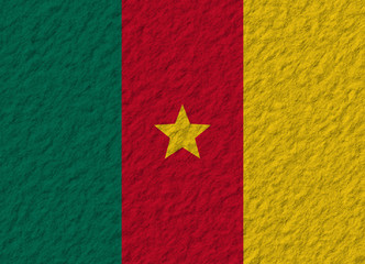 Cameroon flag stone