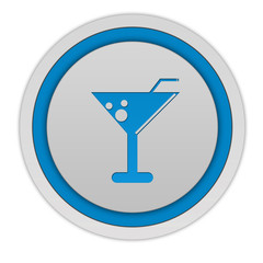 Drink circular icon on white background