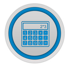 Calculate circular icon on white background