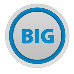 Big circular icon on white background