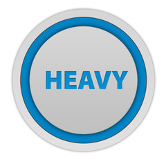 Heavy circular icon on white background
