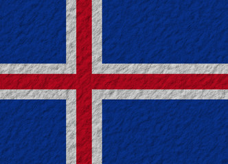 Iceland flag stone