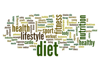Fototapeta premium Conceptual health word cloud