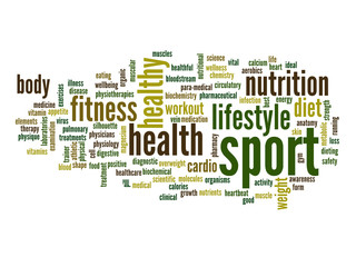 Conceptual health word cloud