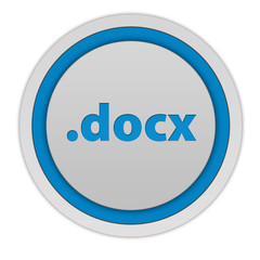 .docx circular icon on white background