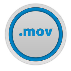 .mov circular icon on white background