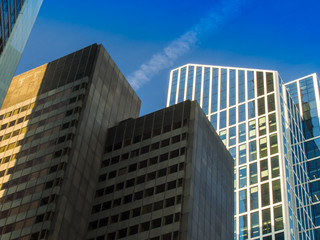 Fototapeta premium Skyline in the financial district of Frankfurt, Germany