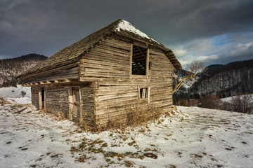 Barn in the winter