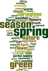 Fototapeta premium Spring word cloud concept. Vector illustration