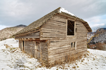 Barn in the winter