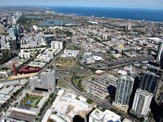 Fototapeta na wymiar Melbourne von oben - Australien