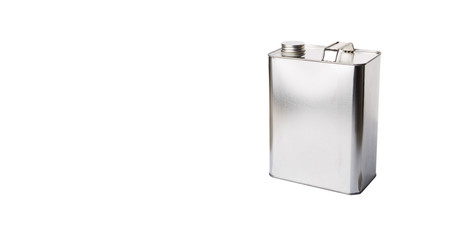 Gasoline can over white background