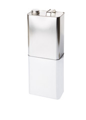 Gasoline can over white background