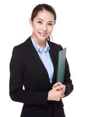 Businesswoman with clipboard