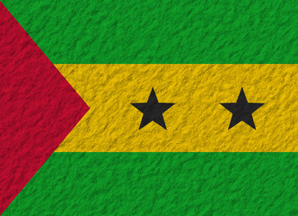 Sao Tome and Principe flag stone