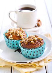 Walnut and  honey muffins
