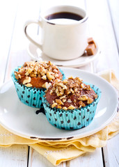Walnut and  honey muffins