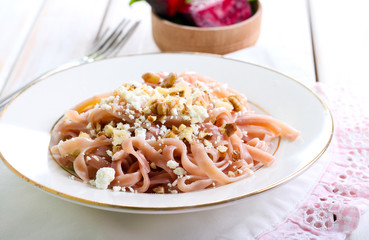pasta with cheese and nuts