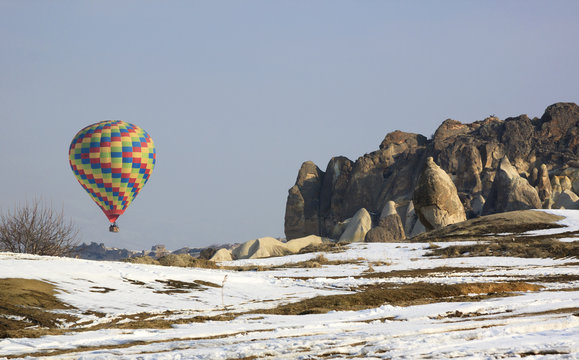 Colorful hot air ballon