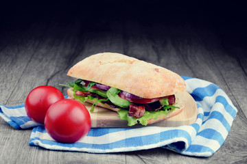 Homemade tasty sandwich