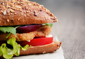 Homemade tasty sandwich