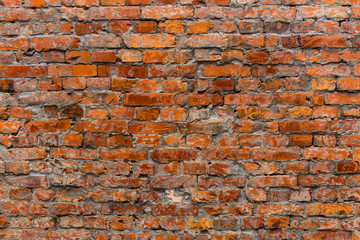 Old red brick wall