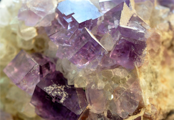 Detailed view of the mineral - amethyst