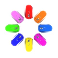 Set of colored mouse