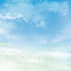 Fototapeta na wymiar The blue sky with clouds, background