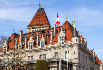 Obraz premium Chateau d'Ouchy, Lausanne, Switzerland
