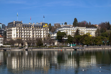 Fototapeta premium Hotel in the Old City Lausanne