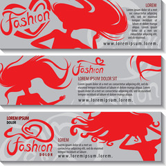 Fashion Flyer Template Set - Vector Illustration, Graphic Design, Editable For Your Design