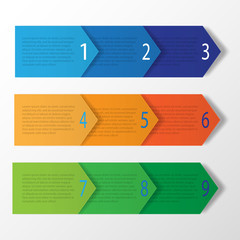 Abstract infographics number options template