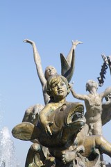 Fototapeta premium neptune Fountain - Monterrey city center