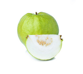 Guava fruit on isolated white background