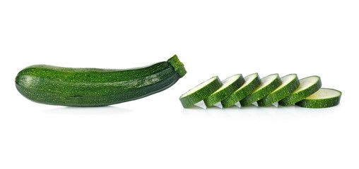 Fresh zucchini isolated on white