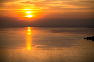 Beautiful sunset over Geneva Lake