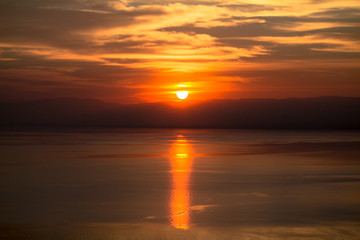 Beautiful sunset over Geneva Lake